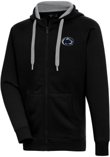 Mens Penn State Nittany Lions Black Antigua Victory Long Sleeve Full Zip Jacket