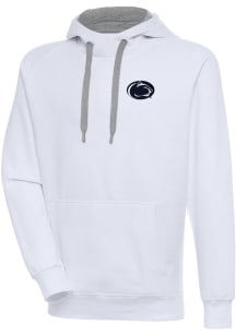 Mens Penn State Nittany Lions White Antigua Victory Hooded Sweatshirt