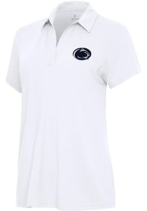 Womens Penn State Nittany Lions White Antigua Era Short Sleeve Polo Shirt