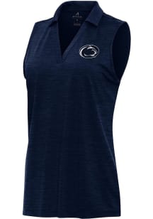 Womens Penn State Nittany Lions Navy Blue Antigua Layout Polo Shirt
