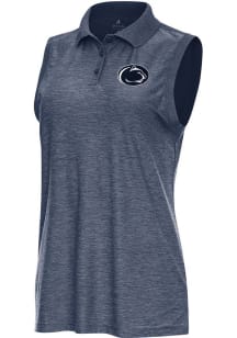 Womens Penn State Nittany Lions Navy Blue Antigua Recap Polo Shirt