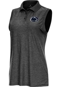 Womens Penn State Nittany Lions Black Antigua Recap Polo Shirt