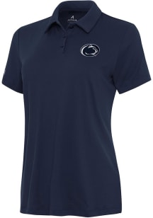 Womens Penn State Nittany Lions Navy Blue Antigua Reprocess Recycled Short Sleeve Polo Shirt