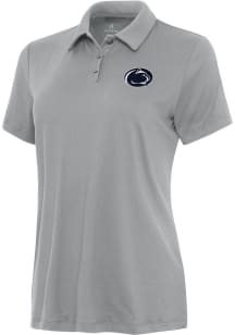 Womens Penn State Nittany Lions Grey Antigua Reprocess Recycled Short Sleeve Polo Shirt