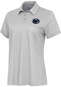 Womens Penn State Nittany Lions White Antigua Rings Short Sleeve Polo Shirt