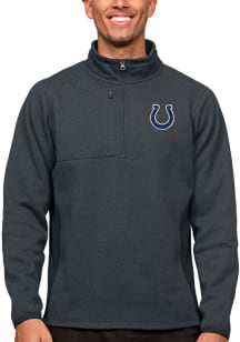 Antigua Indianapolis Colts Mens Charcoal Course Long Sleeve 1/4 Zip Pullover