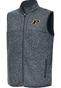 Antigua Purdue Boilermakers Mens Grey Fortune Sleeveless Jacket