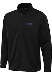 Antigua TCU Horned Frogs Mens Black Links 2 Light Weight Jacket