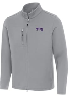 Antigua TCU Horned Frogs Mens Grey Objection Light Weight Jacket