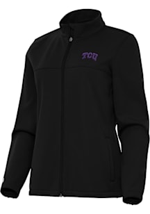 Antigua TCU Horned Frogs Womens Black Links Light Weight Jacket