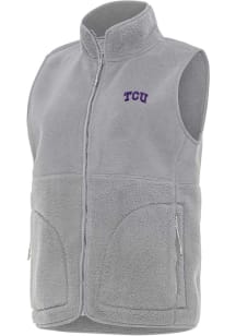 Antigua TCU Horned Frogs Womens Grey Nostalgic Vest