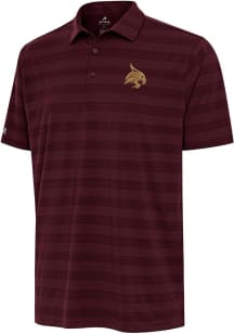 Antigua Texas State Bobcats Mens Maroon Tunnel Short Sleeve Polo