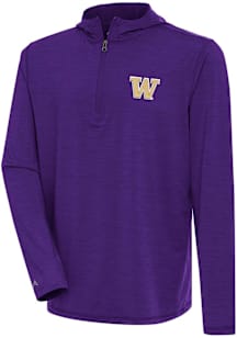 Antigua Washington Huskies Mens Purple Tidy Long Sleeve Qtr Zip Pullover