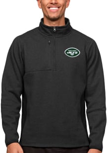 Antigua New York Jets Mens Black Course Long Sleeve 1/4 Zip Pullover