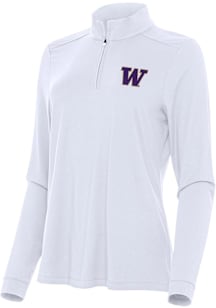 Antigua Washington Huskies Womens White Intent Qtr Zip