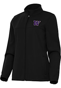 Antigua Washington Huskies Womens Black Links Light Weight Jacket