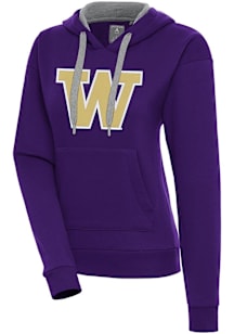 Antigua Washington Huskies Womens Purple Full Front Victory Hooded Sweatshirt