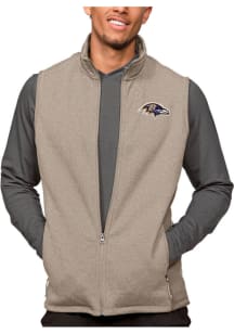 Antigua Baltimore Ravens Mens Oatmeal Course Sleeveless Jacket