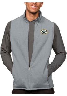 Antigua Green Bay Packers Mens Grey Course Sleeveless Jacket
