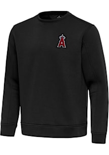Antigua Los Angeles Angels Mens Black Relevant Long Sleeve Crew Sweatshirt