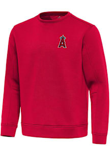 Antigua Los Angeles Angels Mens Red Relevant Long Sleeve Crew Sweatshirt
