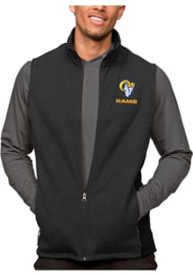 Antigua Los Angeles Rams Mens Black Course Sleeveless Jacket