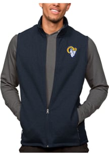 Antigua Los Angeles Rams Mens Navy Blue Course Sleeveless Jacket
