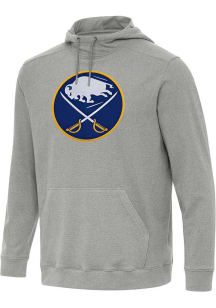 Antigua Buffalo Sabres Mens Grey Full Front Cloud Long Sleeve Hoodie