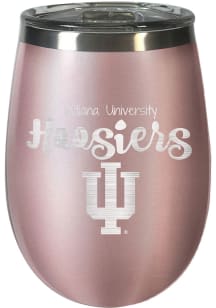 Pink Indiana Hoosiers 10oz Rose Gold Stemless Wine Stainless Steel Stemless