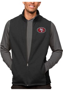 Antigua San Francisco 49ers Mens Black Course Sleeveless Jacket