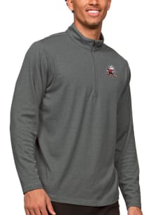 Antigua Cleveland Browns Mens Charcoal Epic Long Sleeve 1/4 Zip Pullover