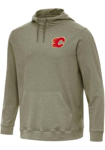 Antigua Calgary Flames Mens Olive Cloud Long Sleeve Hoodie