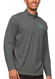Antigua New York Jets Mens Charcoal Epic Long Sleeve 1/4 Zip Pullover