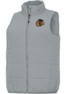 Antigua Chicago Blackhawks Womens Grey Experience Vest