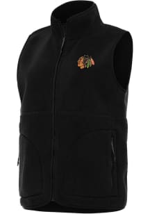 Antigua Chicago Blackhawks Womens Black Nostalgic Vest
