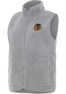 Antigua Chicago Blackhawks Womens Grey Nostalgic Vest