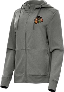 Antigua Chicago Blackhawks Womens Black Seeker Light Weight Jacket