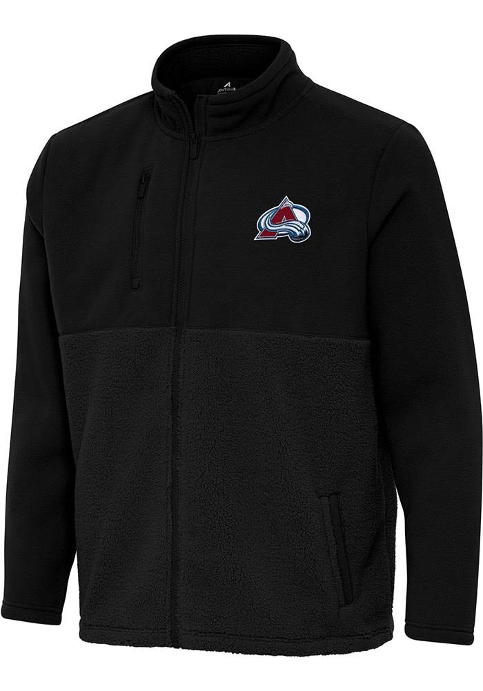 Antigua Colorado Avalanche Mens BLACK Daily Fused Medium Weight
