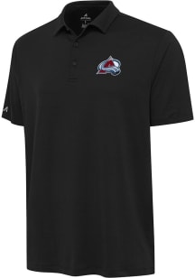 Antigua Colorado Avalanche Mens Black Reprocess Recycled Short Sleeve Polo