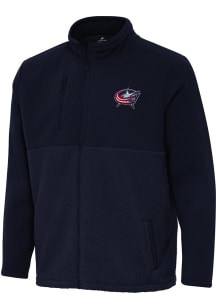 Antigua Columbus Blue Jackets Mens Navy Blue Daily Fused Medium Weight Jacket