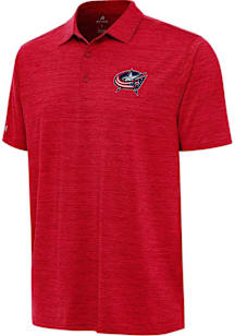 Antigua Columbus Blue Jackets Mens Red Layout Short Sleeve Polo
