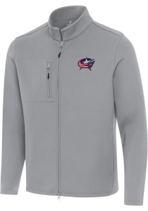 Antigua Columbus Blue Jackets Mens Grey Objection Light Weight Jacket