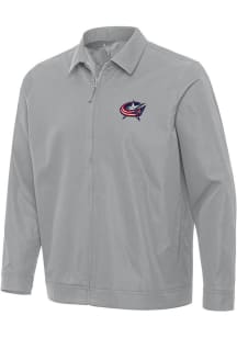 Antigua Columbus Blue Jackets Mens Grey Pivot Light Weight Jacket