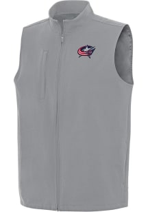 Antigua Columbus Blue Jackets Mens Grey Regard Sleeveless Jacket