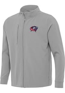 Antigua Columbus Blue Jackets Mens Grey Regard Light Weight Jacket