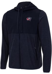 Antigua Columbus Blue Jackets Mens Navy Blue Sway Light Weight Jacket