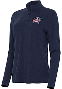 Antigua Columbus Blue Jackets Womens Navy Blue Bright Qtr Zip
