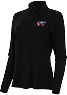Antigua Columbus Blue Jackets Womens Black Intent Qtr Zip