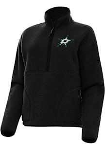 Antigua Dallas Stars Womens Black Figure Qtr Zip