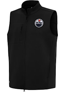 Antigua Edmonton Oilers Mens Black Demand Sleeveless Jacket